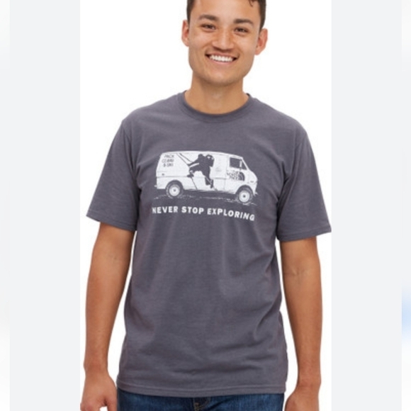 The North Face Classic Tee Shirt Men Sz L Gray Logo Short Sleeve Athleisure - Picture 1 of 13